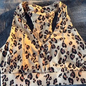 Fabletics Leopard Print Women's Sports Bra